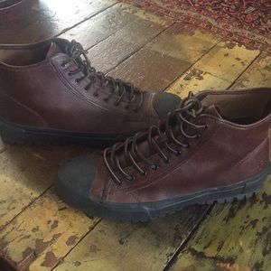 Leather high tops...